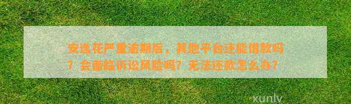 安逸花严重逾期后，其他平台还能借款吗？会面临诉讼风险吗？无法还款怎么办？