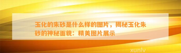 玉化的朱砂是什么样的图片，揭秘玉化朱砂的神秘面貌：精美图片展示