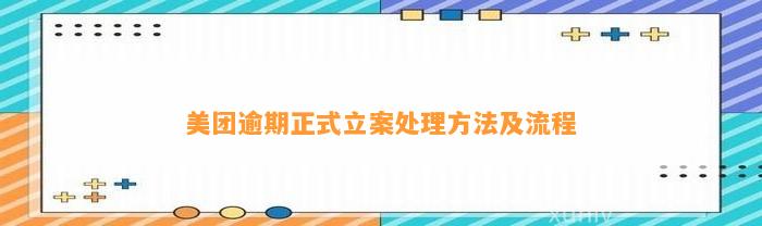 美团逾期正式立案处理方法及流程