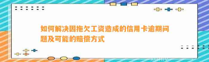 如何解决因拖欠工资造成的信用卡逾期问题及可能的赔偿方式