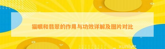 猫眼和翡翠的作用与功效详解及图片对比