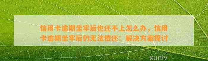 信用卡逾期坐牢后也还不上怎么办，信用卡逾期坐牢后仍无法偿还：解决方案探讨