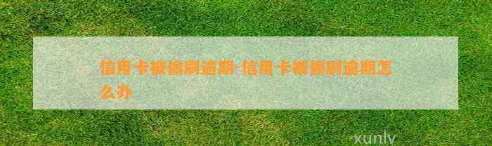 信用卡被偷刷逾期-信用卡被偷刷逾期怎么办