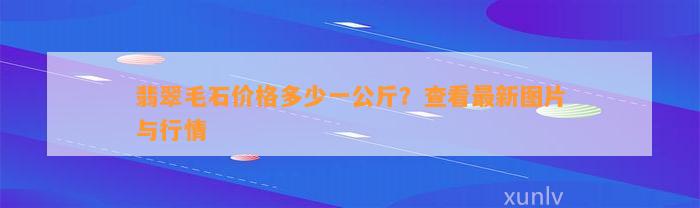 翡翠毛石价格多少一公斤？查看最新图片与行情