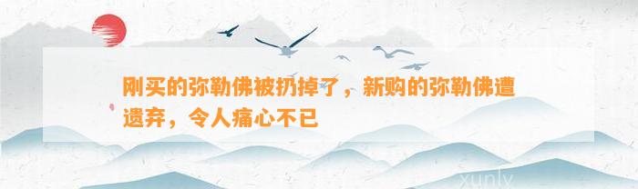 刚买的弥勒佛被扔掉了，新购的弥勒佛遭遗弃，令人痛心不已