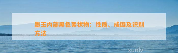 墨玉内部黑色絮状物：性质、成因及识别方法