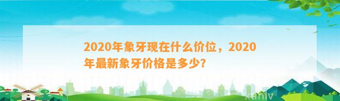 2020年象牙现在什么价位，2020年最新象牙价格是多少？