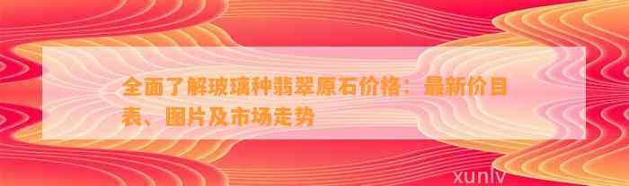 全面熟悉玻璃种翡翠原石价格：最新价目表、图片及市场走势