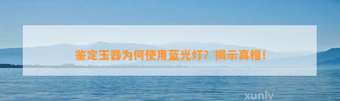 鉴定玉器为何采用蓝光灯？揭示真相！