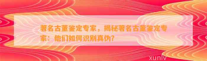 著名古董鉴定专家，揭秘著名古董鉴定专家：他们怎样识别真伪？