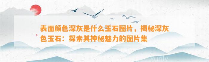 表面颜色深灰是什么玉石图片，揭秘深灰色玉石：探索其神秘魅力的图片集