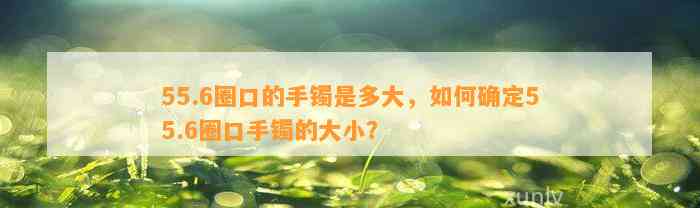 55.6圈口的手镯是多大，怎样确定55.6圈口手镯的大小？