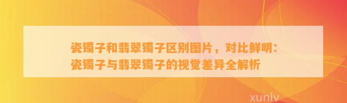 瓷镯子和翡翠镯子区别图片，对比鲜明：瓷镯子与翡翠镯子的视觉差异全解析