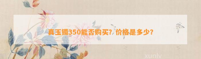 真玉镯350能否购买？价格是多少？