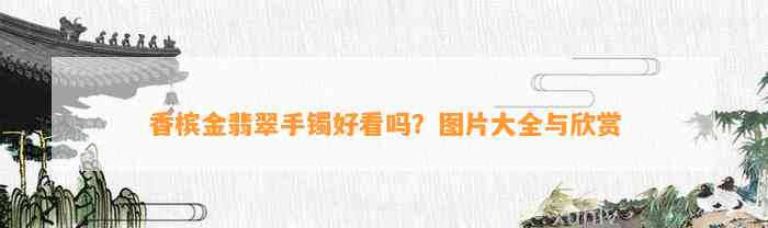 香槟金翡翠手镯好看吗？图片大全与欣赏