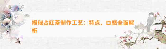 揭秘占红茶制作工艺：特点、口感全面解析