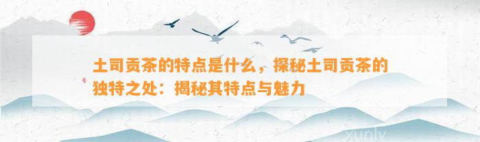 土司贡茶的特点是什么，探秘土司贡茶的独特之处：揭秘其特点与魅力