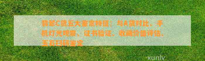 翡翠C货五大鉴定特征：与A货对比、手机灯光观察、证书验证、收藏价值评估、玉石扫码鉴定