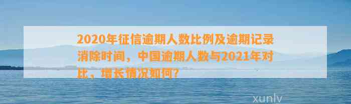 2020年征信逾期人数比例及逾期记录消除时间，中国逾期人数与2021年对比，增长情况如何？