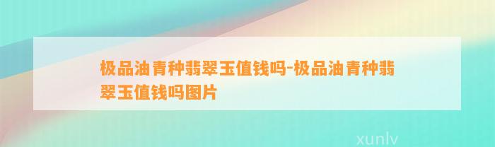 极品油青种翡翠玉值钱吗-极品油青种翡翠玉值钱吗图片