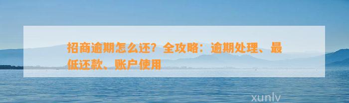 招商逾期怎么还？全攻略：逾期处理、最低还款、账户使用